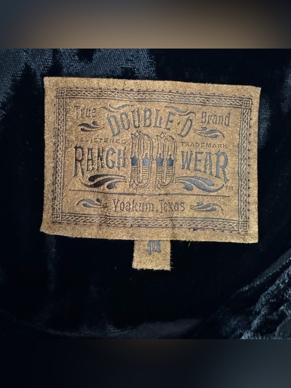 Double D Ranch Wear Black Velvet Vest Size M - Picture 6 of 11
